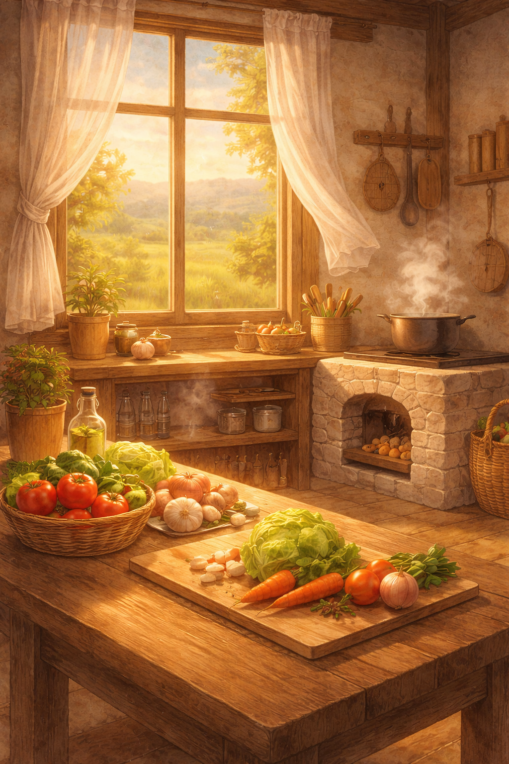 Cozy farm kitchen